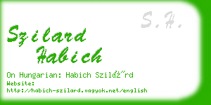 szilard habich business card